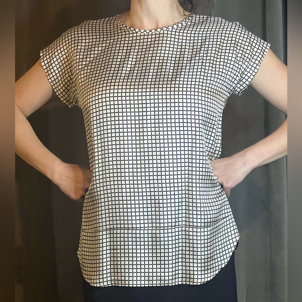 Kate spade checker blouse size 6